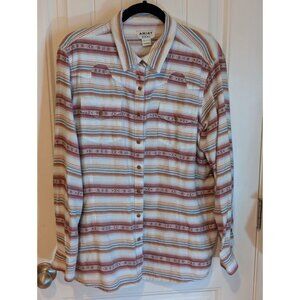 ARIAT REAL Button Up Shirt Collared Womens XXL Long Sleeve Ladies.